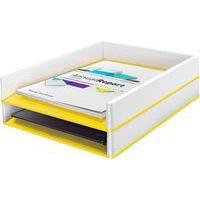 Lot de 4 Corbeille à courrier Dual  - jaune - Leitz thumbnail image 2