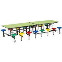 Table mobile Solution  junior rectangulaire 16 sièges L305cm T3 citron vert/mul - Image principale