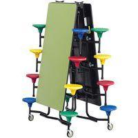 Table mobile Solution  junior rectangulaire 16 sièges L305cm T3 citron vert/mul thumbnail image 7