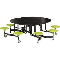 Table mobile ovale  Solution 8 sièges  L136cm T3 noir/vert clair - Image principale