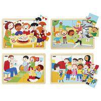 Les bons moments de l'école - Lot de 4 puzzles - Nathan