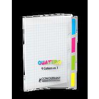 Cahier index 4 en 1 17x22 cm 90g 140 pages seyes - Conquerant