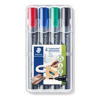 Etui 4 marqueurs permanents pointe ogive Staedtler assortis - Image principale