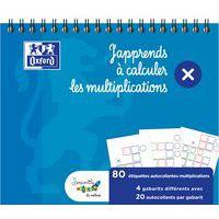 Lot de 80 stickers gabarit multiplication 15x12,5 cm - Oxford