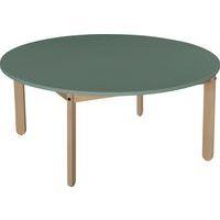 Table Lili ronde, plateau couleur, piétement bois hêtre - Image principale
