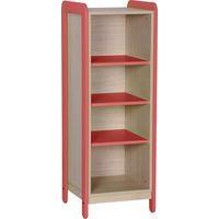 Meuble colonnes + niches Lili 1 colonne/4cases Ht 137 cm corail - Image principale