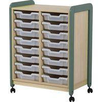 Meuble colonnes à casiers Lili 2 col/24 casiers Ht 137 cm kaki - Image 3