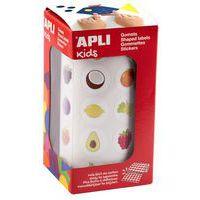 Rouleau 900 gommettes 20mm fruits - Apli
