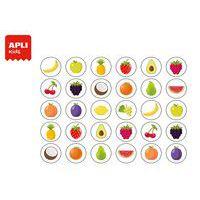 Rouleau 900 gommettes 20mm fruits thumbnail image 2