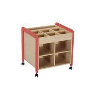 Poste atelier mobile Lili coloris corail - Image principale