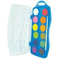 Boite de peinture de 12 pastilles 25 mm+pinceau et palette - Ulmann