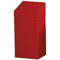 Poubelle métallique de tri sélectif - capacité 50 l - Rouge - Image principale