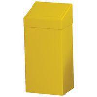 Poubelle métallique de tri sélectif - capacité 50 l - Jaune - Image principale
