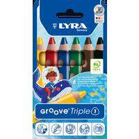 Etui de 6 crayons de couleur groove triple one - Lyra
