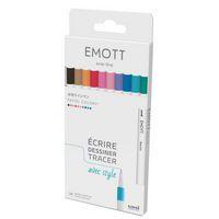 Pochette 10 feutres d'écriture EMOTT couleurs pastel - Uni-Ball thumbnail image