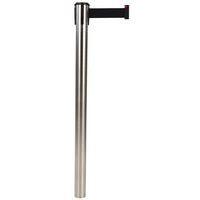 Poteau chromé sangle noir 5m base emboîtable chromé thumbnail image 2