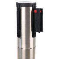 Poteau chromé à sangle 5 m - sangle noire - Image 5