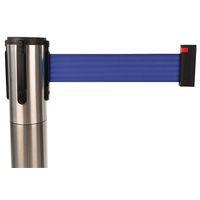 Poteau chromé à sangle 2 m - sangle bleue - Image 5