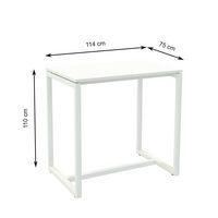 Guéridon haut 110 cm Easy Office pied métal Ø 80 cm plateau décor Lagune thumbnail image 5