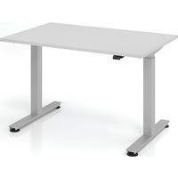 Bureau droit hauteur réglable électrique Evol 120 x 80 cm Plateau Gris - Image 2