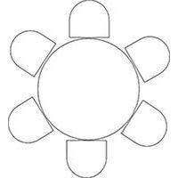 Table de réunion ronde Ø 115 cm Easy Office plateau Blanc pied blanc thumbnail image 3