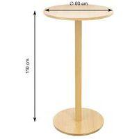 Guéridon haut Woody diamètre 60 cm plateau décor Bleu - Image 3