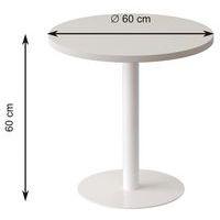 Guéridon bas Easy Office pied métal Ø 60 cm plateau coloris Hêtre - Image 2