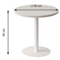 Guéridon bas Easy Office pied métal Ø 60 cm plateau coloris Rouge thumbnail image 2