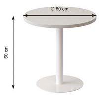 Guéridon bas Easy Office pied métal Ø 60 cm plateau coloris Anthracite thumbnail image 2