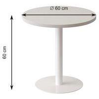 Guéridon bas Easy Office pied métal Ø 60 cm plateau coloris Noir - Image 2