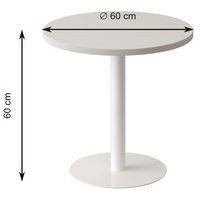 Guéridon bas Easy Office pied métal Ø 60 cm plateau coloris Wengé - Image 2