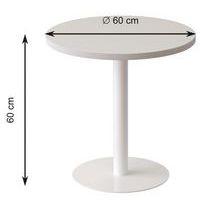 Guéridon bas Easy Office pied métal Ø 60 cm plateau coloris Orange - Image 2