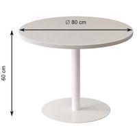 Guéridon bas Easy Office pied métal Ø 60cm plateau coloris décor Crayons couleur - Image 4