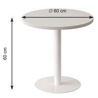 Guéridon bas Easy Office pied métal Ø 60 cm plateau coloris décor Triangle - Image 3