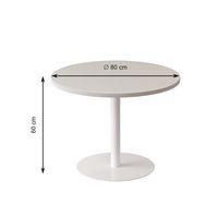 Guéridon bas Easy Office pied métal Ø 80 cm plateau coloris Noir thumbnail image 2