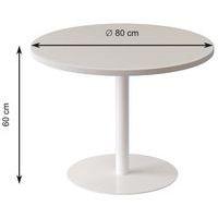 Guéridon Easy Office bas pied métal Ø 80 cm plateau Décor Bleu - Image 2