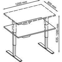 Bureau électrique mémoire 120 x 80 cm Hêtre - Image 4