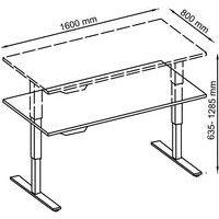 Bureau électrique mémoire 160 x 80 cm Gris - Image 5