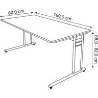 Bureau droit 160 cm Graphite Form 4 thumbnail image 2