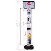 Borne distributrice gel et thermomètre sans contact - Blanc - Image 3