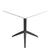 Table DOCK 60x60 cm pied anthracite plateau blanc - Image principale