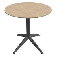 Table DOCK Ø 60 cm pied anthracite plateau chêne - Image principale