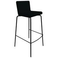 Tabouret ALTO ass/dos enduit PVC M1 Anthacite pied Noir - Image principale