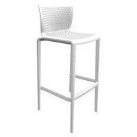 Lot de 4 tabourets haut DOCKER Blanc - Image principale