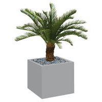 Bac bas métal O'CARRE Gris sur roulettes Palmier - Image principale