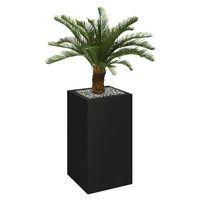 Bac haut métal O'CARRE Noir sur roulettes Palmier - Image principale