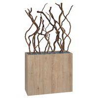 Jardinière bois BOSCO mobile Saule tortuosa
