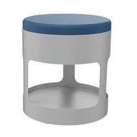 Pouf OROND mobile Gris assise enduit PVC M1 Pétrole - Image principale