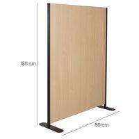 Cloison de bureau Colibri 80 x 180 cm coloris Hêtre - Image 3
