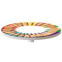 Guéridon bas Easy Office pied métal Ø 80 cm plateau coloris décor Crayon couleur - Image 3